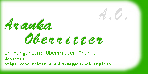 aranka oberritter business card